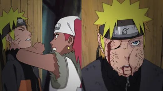Por que Naruto deixou Karui bater nele?